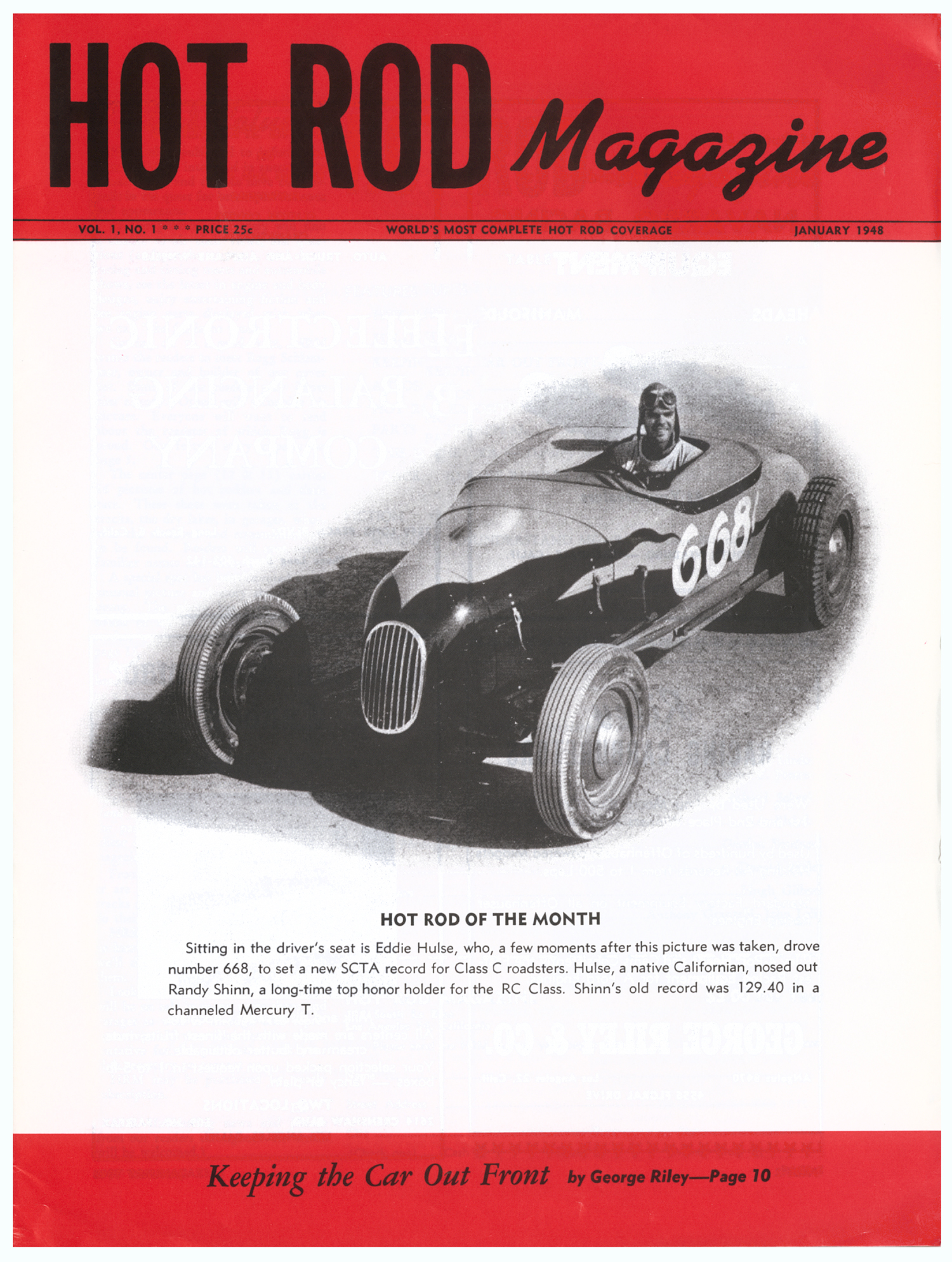January 1948 issue of Hot Rod magazine was the first issue