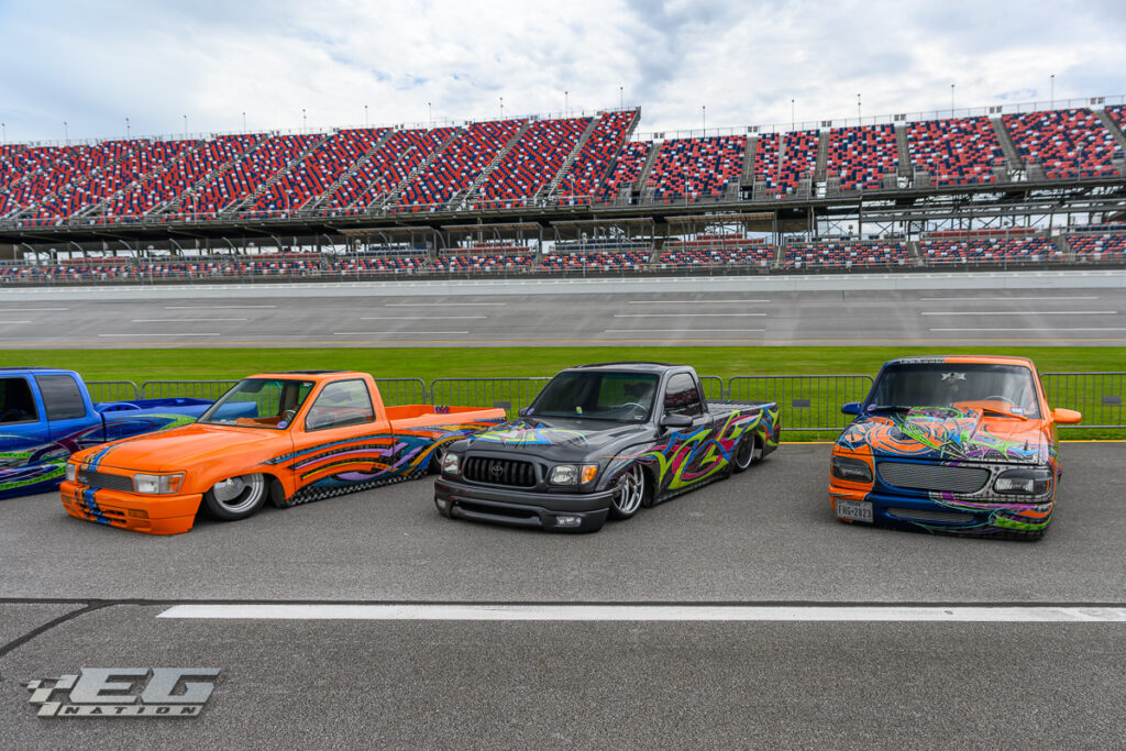 Cars and trucks from Battle in Bama show